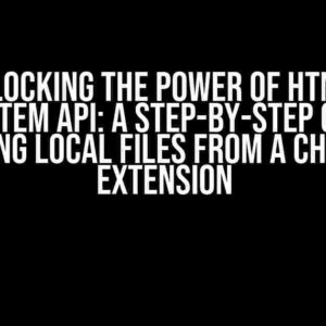 Unlocking the Power of HTML5 Filesystem API: A Step-by-Step Guide to Accessing Local Files from a Chrome v3 Extension